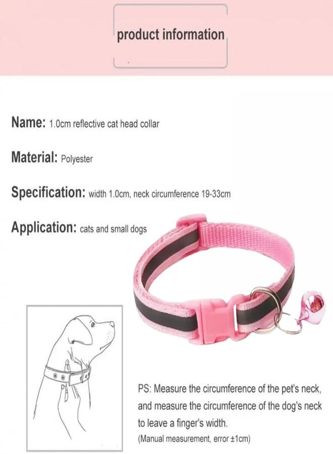 BohoBark Reflective Cat Collar with Bell Solid Nylon Pet Collar Safe Breakaway Cat Collar Adjustable Ultra-Light Design Neck 19-32cm Pack of 4 - Image 5